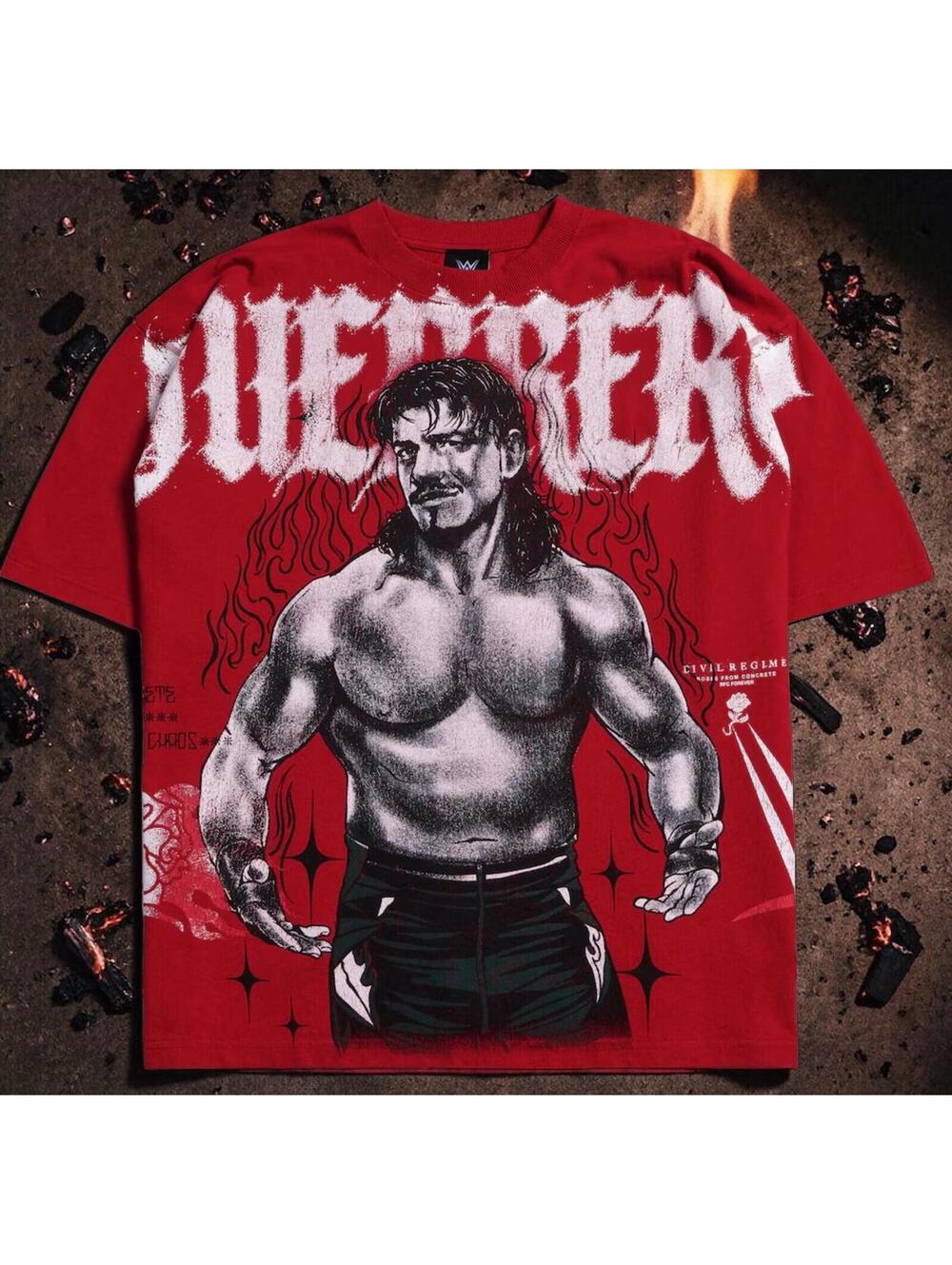🚨CIVIL REGIME RED EDDIE GUERRERO MENS SIZE M HERITAGE BOXY LE IN HAND!